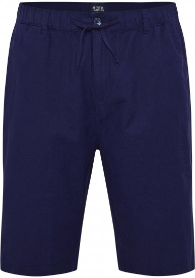 North Latitude 51137 Linen Elastic Waist Shorts Navy - Herrenshorts - Herrenshorts in großen Größen