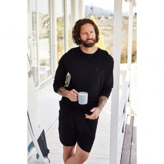 JP1880 Shorts Elastic Waistband Black - Herrenshorts - Herrenshorts in großen Größen