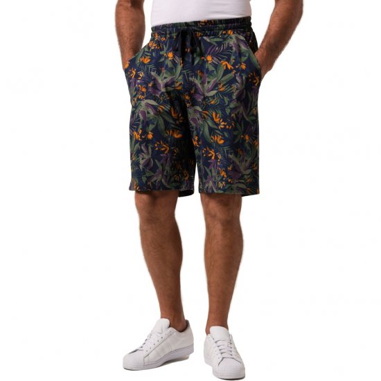 JP1880 Bermuda Shorts Floral All-over Print Navy - Herrenshorts - Herrenshorts in großen Größen