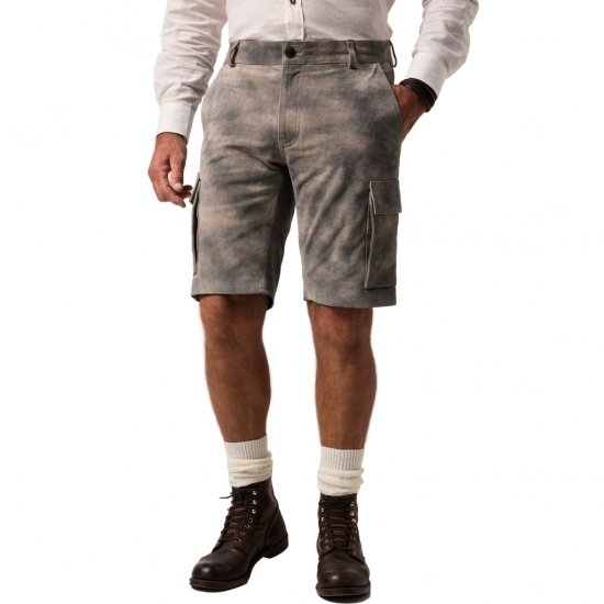 JP1880 Shorts Bermuda Traditional Cowhide Graphite Grey - Herrenshorts - Herrenshorts in großen Größen