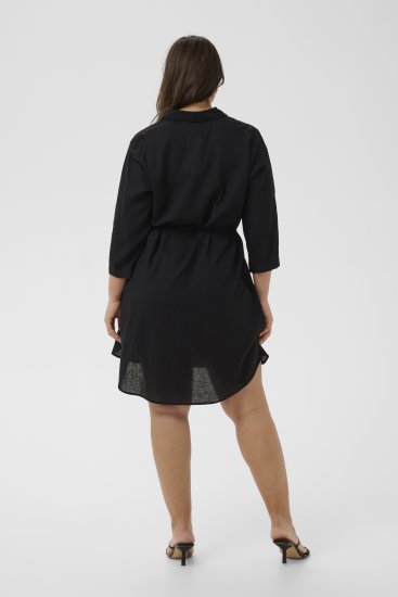 Kaffe Curve Mille Short Shirt Dress Black Deep - Minikleider - 