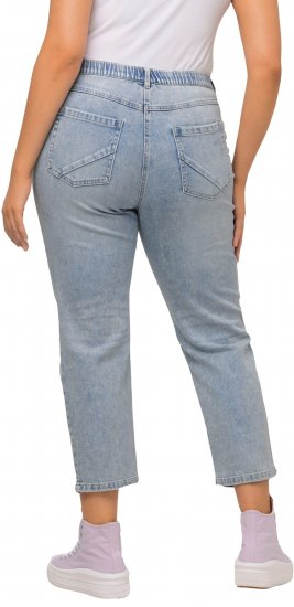 Ulla Popken Stonewashed Distressed Boyfriend Jeans Light Blue - Jeans & Hosen in Großen Größen – Plus Size - 