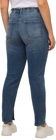 Ulla Popken Distressed Stretch Fit Boyfriend Jeans Blue Denim - Jeans & Hosen in Großen Größen – Plus Size - 