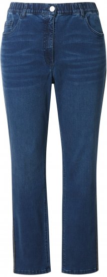 Ulla Popken Splatter Painted Jeans Blue - Jeans & Hosen in Großen Größen – Plus Size - 