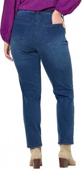 Ulla Popken Rhinestone Seam Stretch Fit Jeans Blue Denim - Jeans & Hosen in Großen Größen – Plus Size - 