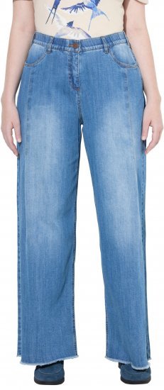 Ulla Popken Extra Wide Leg Stretch Fit Jeans Light Blue - Jeans & Hosen in Großen Größen – Plus Size - 