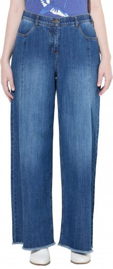 Ulla Popken Extra Wide Leg Stretch Fit Jeans Denim Blue - Jeans & Hosen in Großen Größen – Plus Size - 