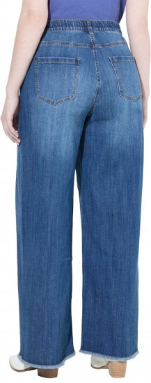 Ulla Popken Extra Wide Leg Stretch Fit Jeans Denim Blue - Jeans & Hosen in Großen Größen – Plus Size - 