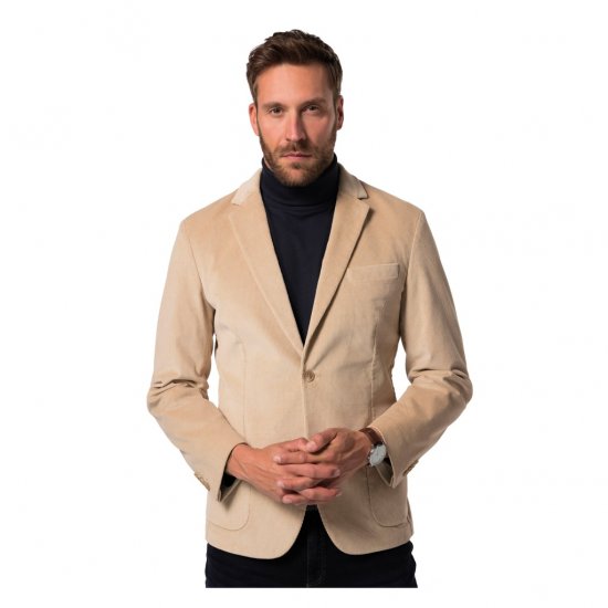JP1880 Suit Jacket Corduroy Business Sand - Herrenanzüge und -blazer - Herrenanzüge und -blazer in großen Größen