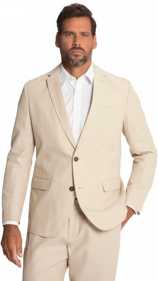 JP1880 Kos Linen Blend Jacket Sand - Herrenanzüge und -blazer - Herrenanzüge und -blazer in großen Größen