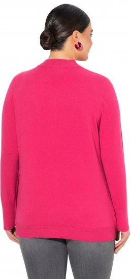 Ulla Popken Long Sleeves Mock Turtleneck Sweater Red Pink - Hoodies & Sweatshirts - 