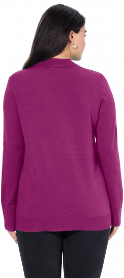 Ulla Popken Long Sleeves Mock Turtleneck Sweater Berry - Hoodies & Sweatshirts - 