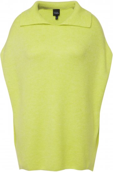 Ulla Popken Oversized Knit Sweater Vest Lime Green - Hoodies & Sweatshirts - 