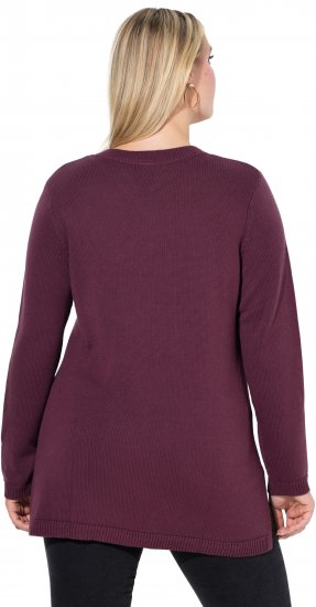 Ulla Popken Gingerbread Man Christmas Sweater Dark Wine Red - Hoodies & Sweatshirts - 