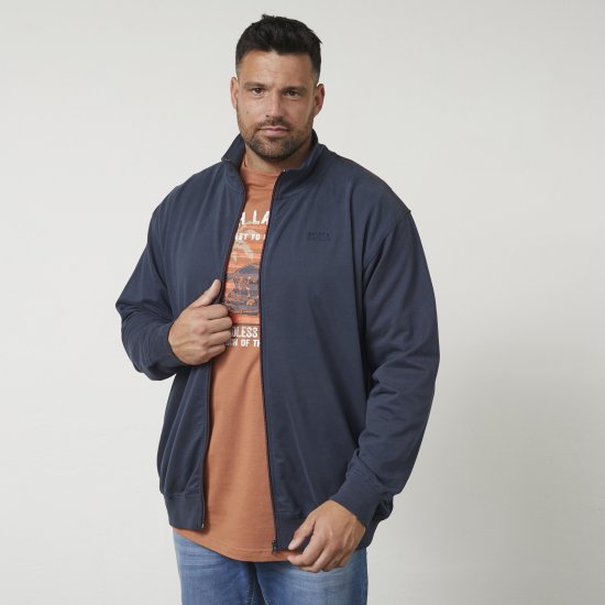 North Latitude 61140 Weicher Sweat-Cardigan Marineblau - Herren-sweater und -hoodies - Herren-Sweater und -Hoodies in großen Größen