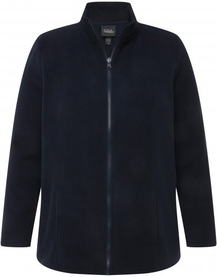 Ulla Popken Modular Fleece Zip Front Jacket Navy - Hoodies & Sweatshirts - 