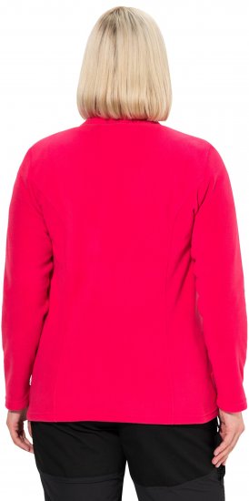 Ulla Popken Modular Fleece Zip Front Jacket Magenta - Hoodies & Sweatshirts - 