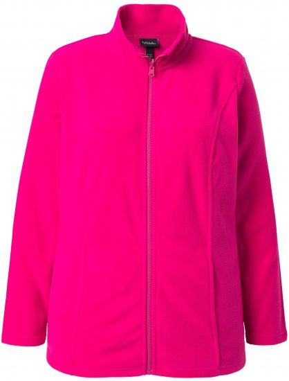 Ulla Popken Modular Fleece Zip Front Jacket Light Heather - Hoodies & Sweatshirts - 