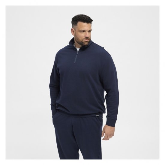 North Latitude Half-Zip Sweatshirt Navy Blue - Herren-sweater und -hoodies - Herren-Sweater und -Hoodies in großen Größen