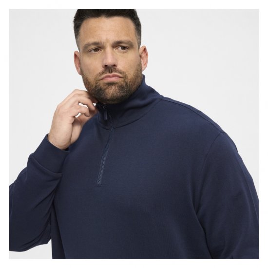 North Latitude Half-Zip Sweatshirt Navy Blue - Herren-sweater und -hoodies - Herren-Sweater und -Hoodies in großen Größen