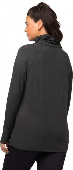 Ulla Popken Sweatshirt with Gaiter Black - Hoodies & Sweatshirts - 