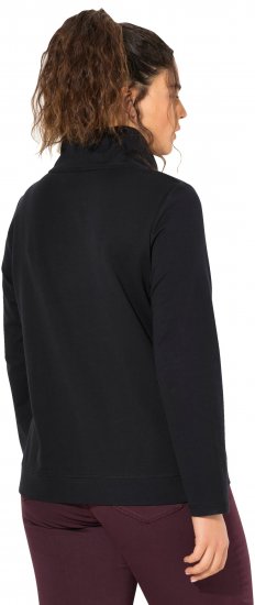 Ulla Popken Stand-Up Collar Long Sleeve Sweatshirt Black - Hoodies & Sweatshirts - 