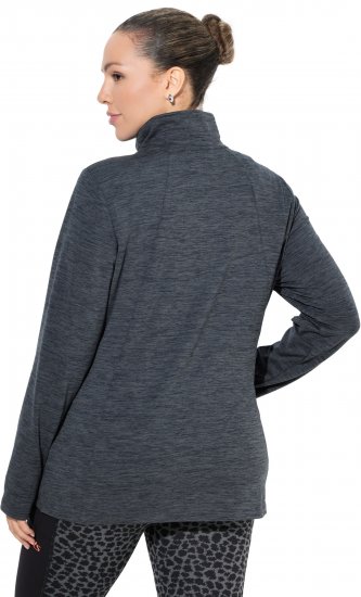 Ulla Popken Quick Drying Zip Up Sweatshirt Black - Hoodies & Sweatshirts - 