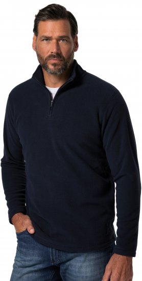 JP1880 Fleece Half-Zip Ultralight Navy - Herren-sweater und -hoodies - Herren-Sweater und -Hoodies in großen Größen