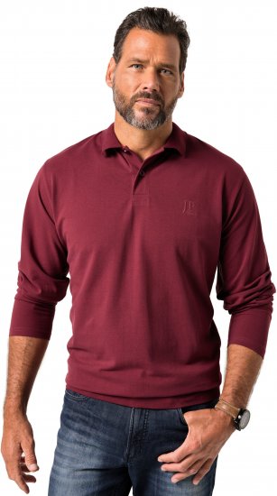 JP1880 Polo Shirt Pique Long Sleeve Red - Polo-shirts für herren - Polo-Shirts für Herren in großen Größen