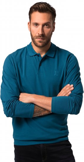 JP1880 Polo Shirt Long Sleeve Blue - Polo-shirts für herren - Polo-Shirts für Herren in großen Größen