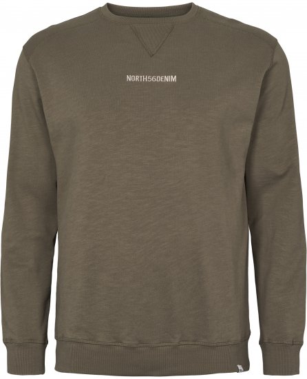 North Latitude Denim Logo Sweatshirt Dusty Olive Green TALL - TALL sweatshirts - TALL Sweatshirts mit Extralänge