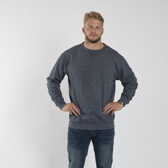 North Latitude O-Neck Sweatshirt Blue Melange TALL - TALL sweatshirts - 