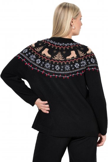 Ulla Popken Norwegian Style Christmas Sweater Black - Hoodies & Sweatshirts - 