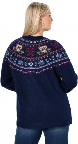 Ulla Popken Norwegian Style Christmas Sweater Blue - Hoodies & Sweatshirts - 