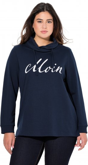 Ulla Popken Moin Graphic Sweatshirt Navy - Hoodies & Sweatshirts - 