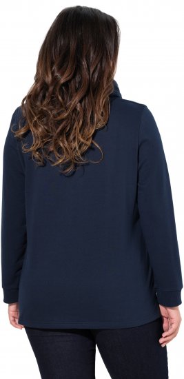 Ulla Popken Moin Graphic Sweatshirt Navy - Hoodies & Sweatshirts - 