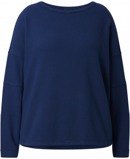 Ulla Popken Inverted Seam Long Sleeve Sweatshirt Navy - Hoodies & Sweatshirts - 