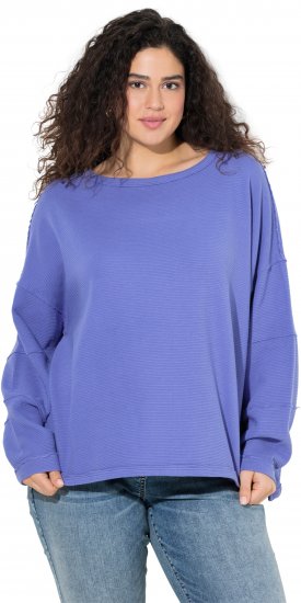 Ulla Popken Inverted Seam Long Sleeve Sweatshirt Lavender - Hoodies & Sweatshirts - 