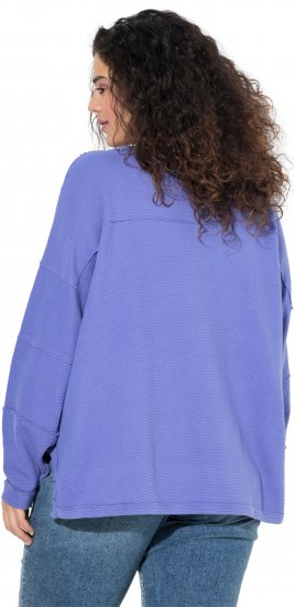 Ulla Popken Inverted Seam Long Sleeve Sweatshirt Lavender - Hoodies & Sweatshirts - 
