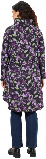 Ulla Popken Floral Stand-Up Collar Flounce Panel Sweatshirt Black - Hoodies & Sweatshirts - 