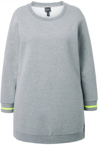 Ulla Popken Nostalgic Escape Oversized Sweatshirt Mouse Grey - Hoodies & Sweatshirts - 