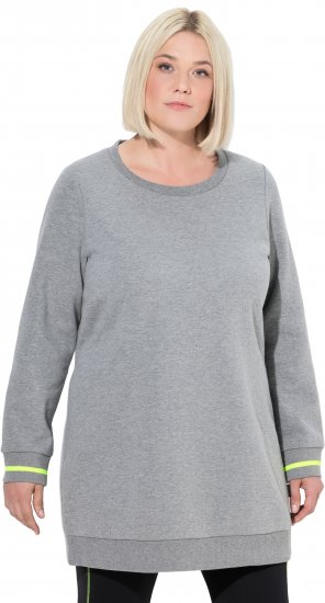 Ulla Popken Nostalgic Escape Oversized Sweatshirt Mouse Grey - Hoodies & Sweatshirts - 