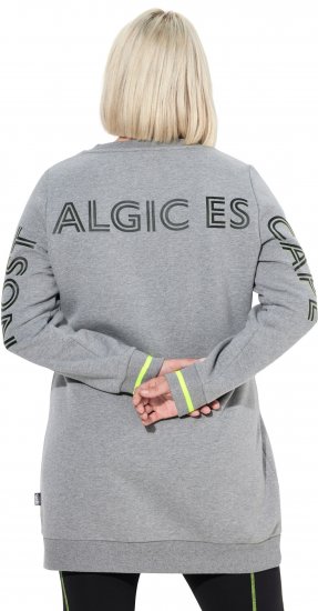 Ulla Popken Nostalgic Escape Oversized Sweatshirt Mouse Grey - Hoodies & Sweatshirts - 
