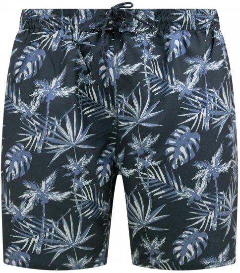 D555 Cleethorpes Hawaii Printed Swimshorts Navy - Schwimmshorts - Herren-Badeshorts in Übergröße