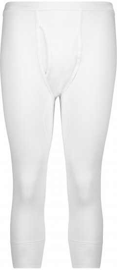Adamo Royal Thermal Long Johns 3/4 Fine Ribbed White - Herrenunterwäsche & bademode - Herrenunterwäsche & Bademode in großen Größen