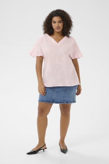 Kaffe Curve Valeria Top Ballerina Pink - Shirts & Tops - 