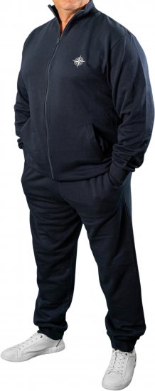 20 Nodi Mistral Tracksuit in Combed Fleece Cotton Navy - Trainingsanzüge - Trainingsanzüge/Jogginganzüge herren große größen