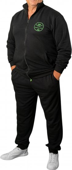 20 Nodi Ostro Stretch Fleece Cotton Tracksuit Black - Trainingsanzüge - Trainingsanzüge/Jogginganzüge herren große größen