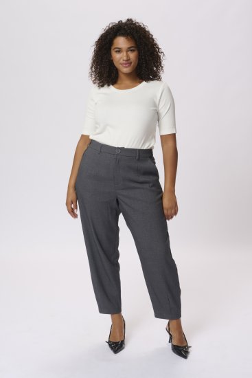 Kaffe Curve Merla Hose Dark Grey Melange - Jeans & Hosen in Großen Größen – Plus Size - 
