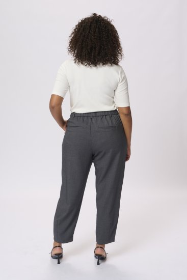 Kaffe Curve Merla Hose Dark Grey Melange - Jeans & Hosen in Großen Größen – Plus Size - 